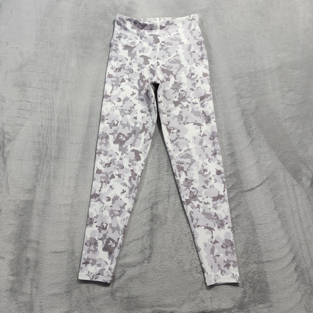 Kyodan Leggings Womens XS Gray White Camo Ankle Yoga Gym Running Workout Stretch
